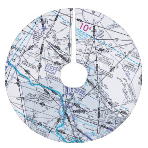 Jupon De Sapin En Polyester Brossé Carte d'aviation à basse altitude