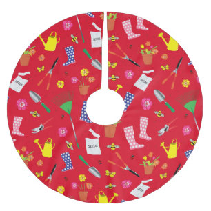 Jupon De Sapin En Polyester Brossé Carton des outils de jardinage de Noël
