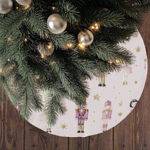 Jupon De Sapin En Polyester Brossé Casse-Noisette Rose Ballerine de Noël 