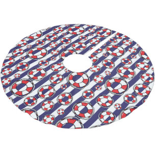 Jupon De Sapin En Polyester Brossé Ceintures de sauvetage nautiques Bleu Bleu Rouge