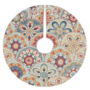 Jupon De Sapin En Polyester Brossé Cercles Abstraits : Papier peint couleur tendance
