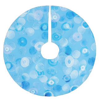 Jupon De Sapin En Polyester Brossé Cercles d'hiver : Pois Abstraits.