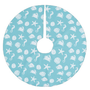 Jupon De Sapin En Polyester Brossé Chambre de plage nautique de Noël de créatures de