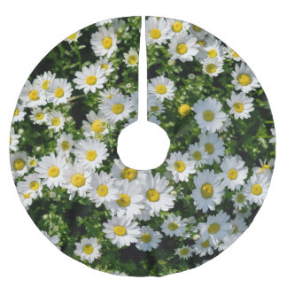 Jupon De Sapin En Polyester Brossé Champ de marguerite du printemps : Arrière - plan