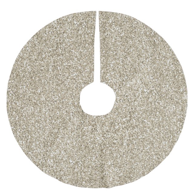 Jupon De Sapin En Polyester Brossé Champagne Gold Glitzy Parties scintillant (Devant)