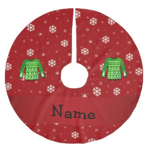 Jupon De Sapin En Polyester Brossé Chandail laid vert nommé fait sur commande de No