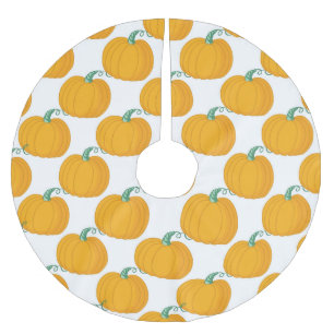 Jupon De Sapin En Polyester Brossé Charme citrouille : Motif Vintage à main.