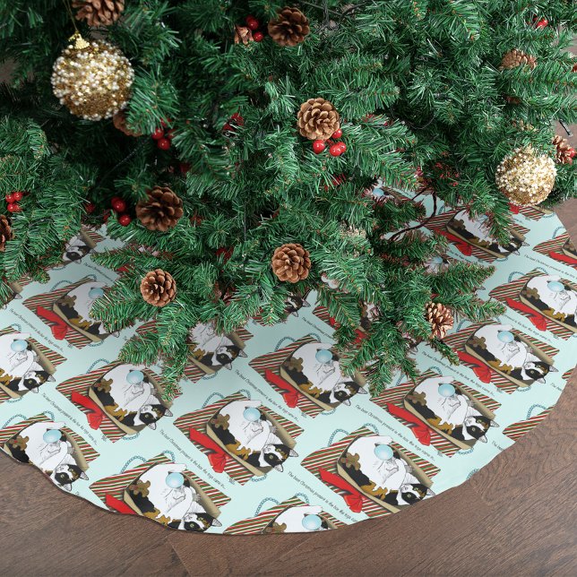 Jupon De Sapin En Polyester Brossé Chat boîte à jouets de Noël (Créateur téléchargé)