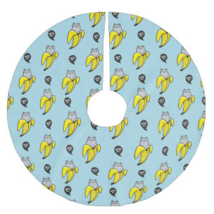 Jupon De Sapin En Polyester Brossé Chat en banane