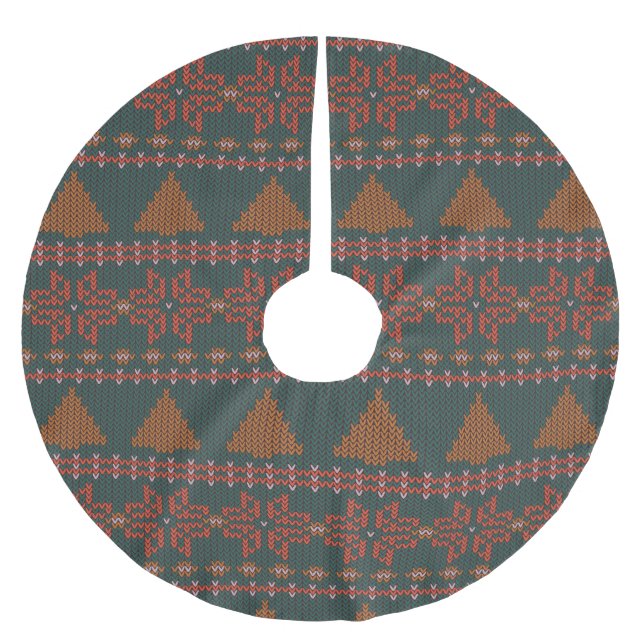 Jupon De Sapin En Polyester Brossé Chaussure de Noël Cosy (Devant)