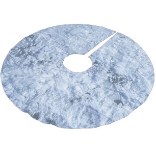 Jupon De Sapin En Polyester Brossé Chemise de l'arbre à glace bleu