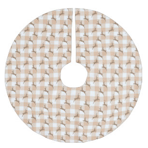 Jupon De Sapin En Polyester Brossé Chèque de bison de rennes rustique ferme