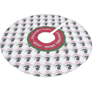 Jupon De Sapin En Polyester Brossé CHÈQUE voeux de Noël Bébé Chèvre Baisers Nubian