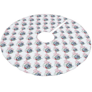 Jupon De Sapin En Polyester Brossé CHÈQUE   voeux de Noël Bébé Chèvre Baisers Pygmée