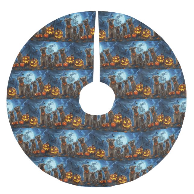 Jupon De Sapin En Polyester Brossé Chesapeake Bay Terrier Halloween Éffrayant (Devant)