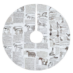 Jupon De Sapin En Polyester Brossé Cheval Antique Publicité Journal Art