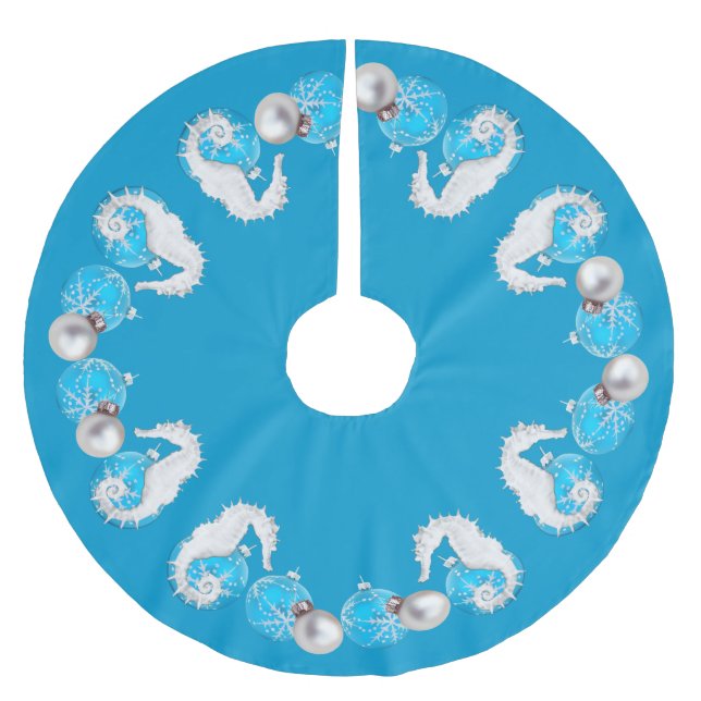 Jupon De Sapin En Polyester Brossé Cheval bleu marine (Devant)