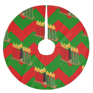 Jupon De Sapin En Polyester Brossé chevron kwanzaa xmas