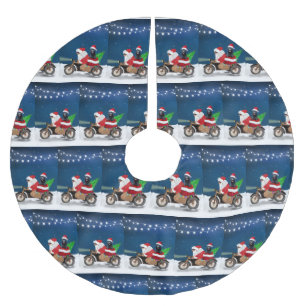 Jupon De Sapin En Polyester Brossé Chien noir allemand berger Noël Père Noël