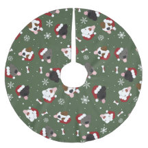 Chiens de Noël sur Vert