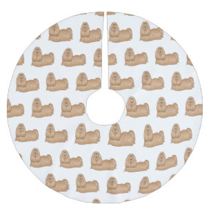 Jupon De Sapin En Polyester Brossé Chih tzu long cheveux dessin de chien