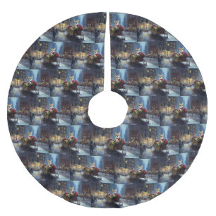Jupon De Sapin En Polyester Brossé Chihuahua Saison des Fêtes de Noël