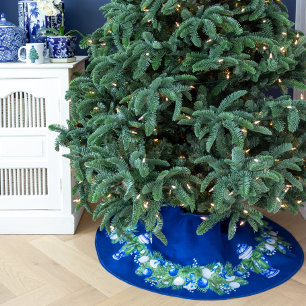 Jupon De Sapin En Polyester Brossé Chinoiserie Ginger Jar Jupe de Noël