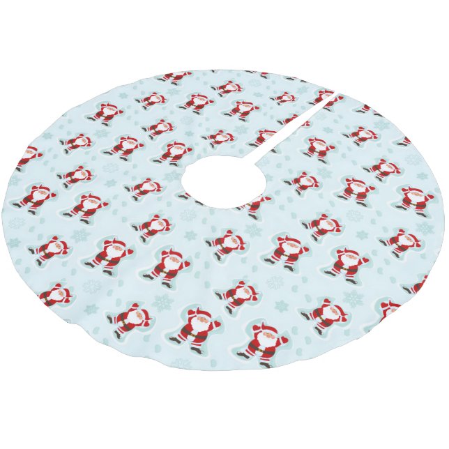 Jupon De Sapin En Polyester Brossé Christmas Elements Santa Claus  (Angle)