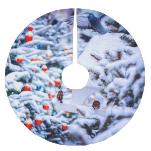 Jupon De Sapin En Polyester Brossé Christmas Idyll charme