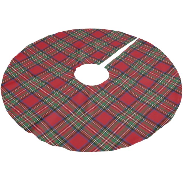 Jupon De Sapin En Polyester Brossé Clan classique plaid Stewart Red Tartan (Angle)
