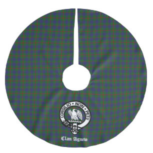 Jupon De Sapin En Polyester Brossé Clan écossais Agnew Tartan Crest personnalisable