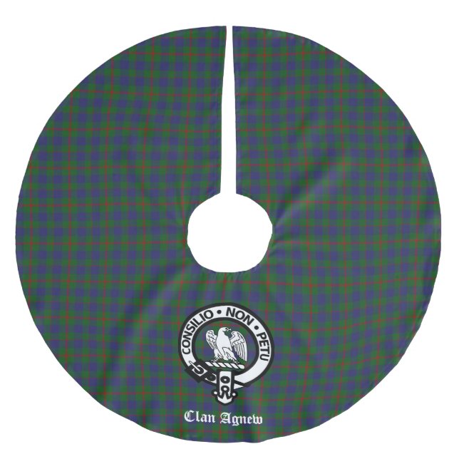 Jupon De Sapin En Polyester Brossé Clan écossais Agnew Tartan Crest personnalisable (Devant)