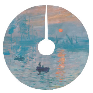 Jupon De Sapin En Polyester Brossé Claude Monet Impression Lever de soleil Français