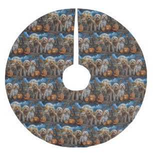 Jupon De Sapin En Polyester Brossé Cockapoo Halloween Éffrayant