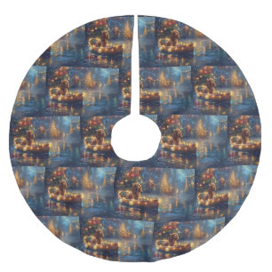 Jupon De Sapin En Polyester Brossé Cocker Spaniel Noël Festive Voyage