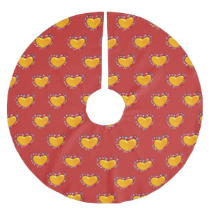 Jupon De Sapin En Polyester Brossé Coeurs Thunder_Cove d'or