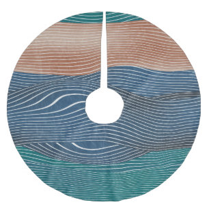 Jupon De Sapin En Polyester Brossé Collines naturelles : motif sans soudure.