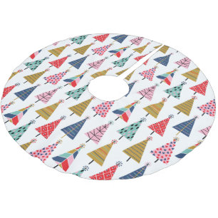 Jupon De Sapin En Polyester Brossé Coloré moderne Motif de vacances