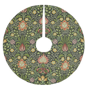 Jupon De Sapin En Polyester Brossé Conception botanique florale persane de William Mo