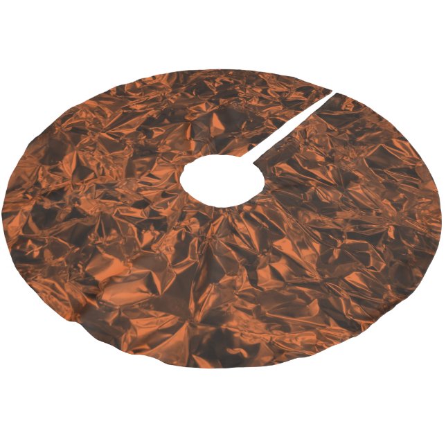 Jupon De Sapin En Polyester Brossé Conception d'huile d'aluminium en orange cuivre (Angle)