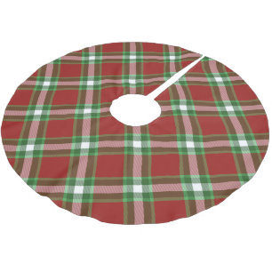 Jupon De Sapin En Polyester Brossé Cool blanc rouge vert rouge bûcheron Motif