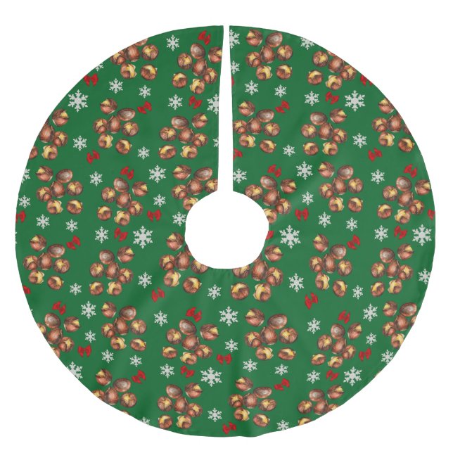 Jupon De Sapin En Polyester Brossé Cosy Châtaignes Rôties Et Pneus Hiver (Devant)