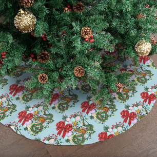 Jupon De Sapin En Polyester Brossé Couronne de Noël du dragon chinois