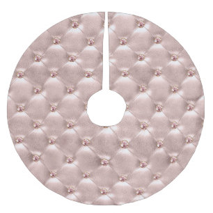 Jupon De Sapin En Polyester Brossé Coussin pointu rose bijou or Bling 