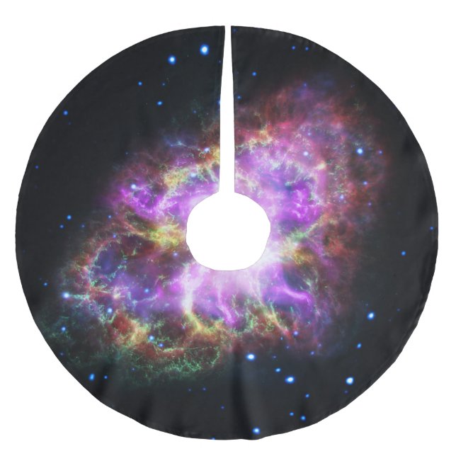 Jupon De Sapin En Polyester Brossé Crabe Nebula Supernova Remnant Hubble Composite (Devant)
