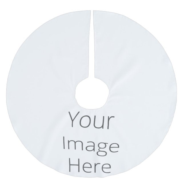 Jupon De Sapin En Polyester Brossé Créez votre propre jupe d'arbre personnalisée (Devant)