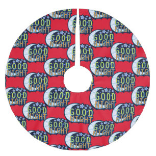 Jupon De Sapin En Polyester Brossé Crescent de nuit Lune Thunder_Cove