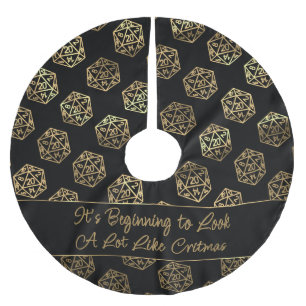 Jupon De Sapin En Polyester Brossé Critère RPG   Jeu de rôle Gold Retro Tablett