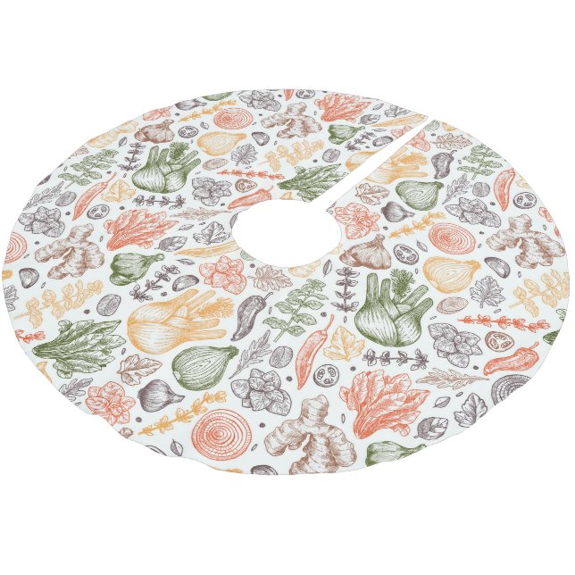 Jupon De Sapin En Polyester Brossé Cuisine Garden Motif végétal (Angle)