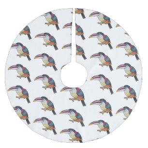 Jupon De Sapin En Polyester Brossé Curl crested aracari bird cartoon